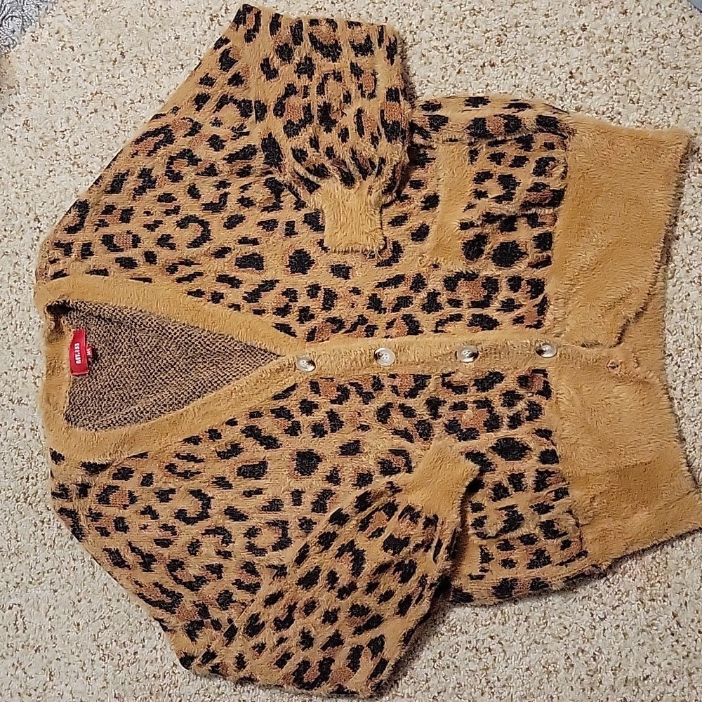 Animal Print Cardigan Sweater